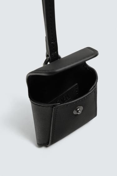 LEATHER EARPHONE HOLDER WITH PENDANT - Black by Zara - Image 5