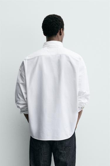 OVERSIZED FIT OXFORD SHIRT - White by Zara - Image 2