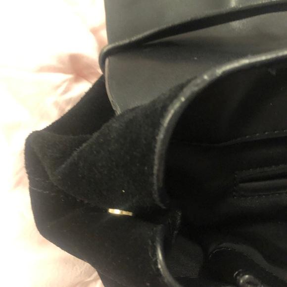 ZARA BLACK SUEDE LEATHER CROSS BODY PURSE GOLD HARDWARE INTERIOR POCKETS BUCKLE - Image 6