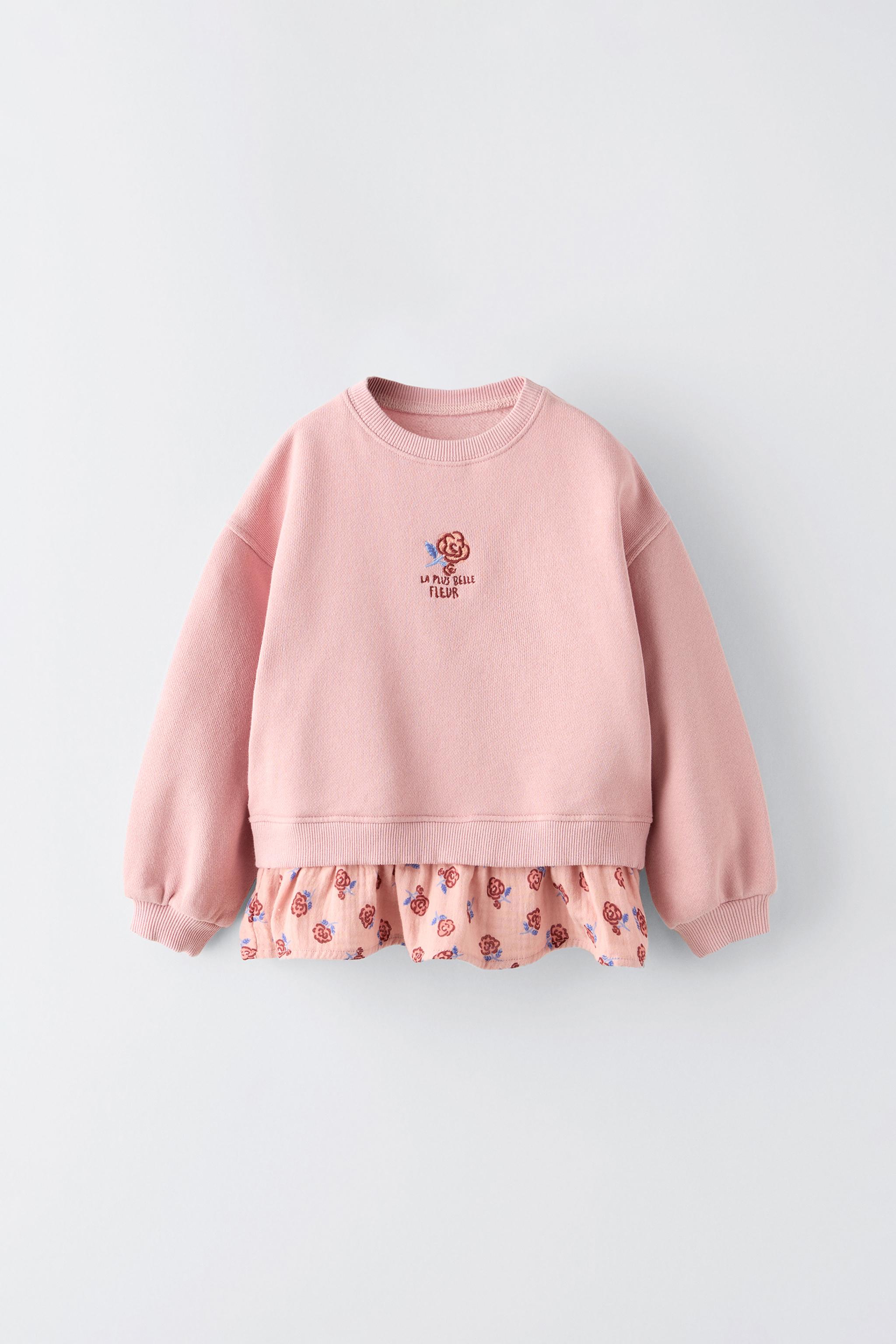 Pink floral sweatshirt online