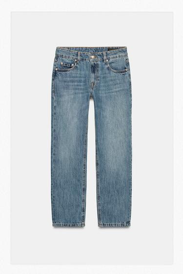 ДЖИНСЫ ZW COLLECTION CIGARETTE СО СРЕДНЕЙ ПОСАДКОЙ — ВЫЦВЕТШИЙ СИНИЙ от Zara