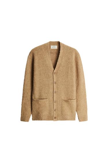 TEXTURED BRUSHED-FINISH CARDIGAN