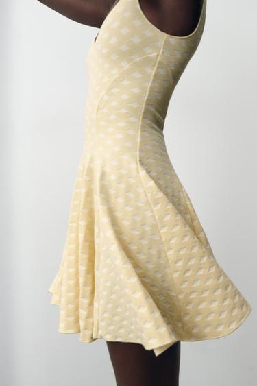 ROBE JACQUARD SKATER STRETCH - Imprimée de Zara - Image 3