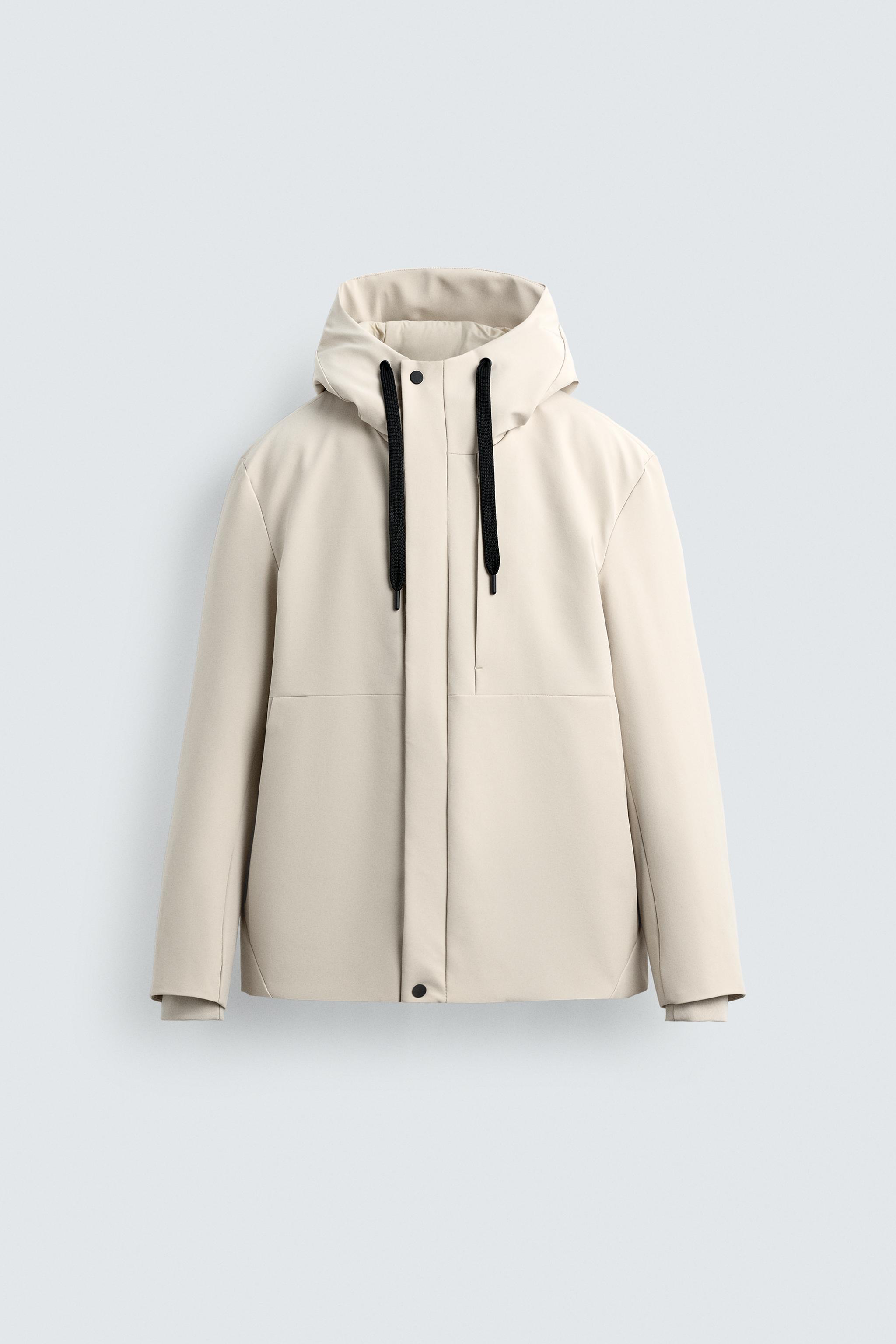 テクニカルフード付きジャケット - オフホワイト | ZARA Japan