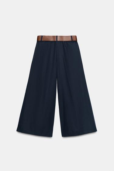 CULOTTES WITH BELT - Navy blue by Zara