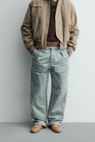 SR_A TECHNICAL CARGO TROUSERS - Aquamarine by Zara