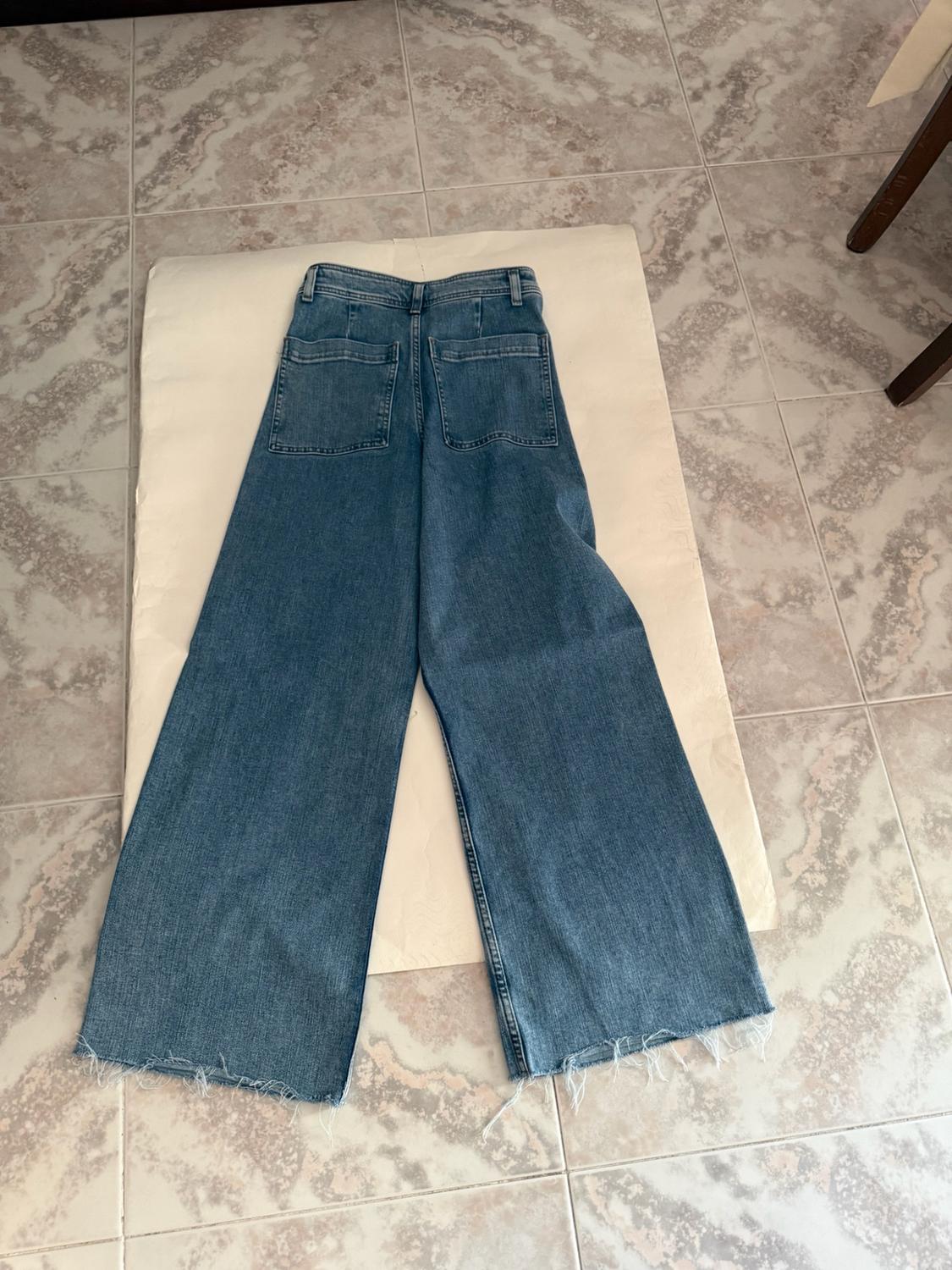 ZW COLLECTION MARINE STRAIGHT-LEG HIGH-WAIST JEANS - Image 3