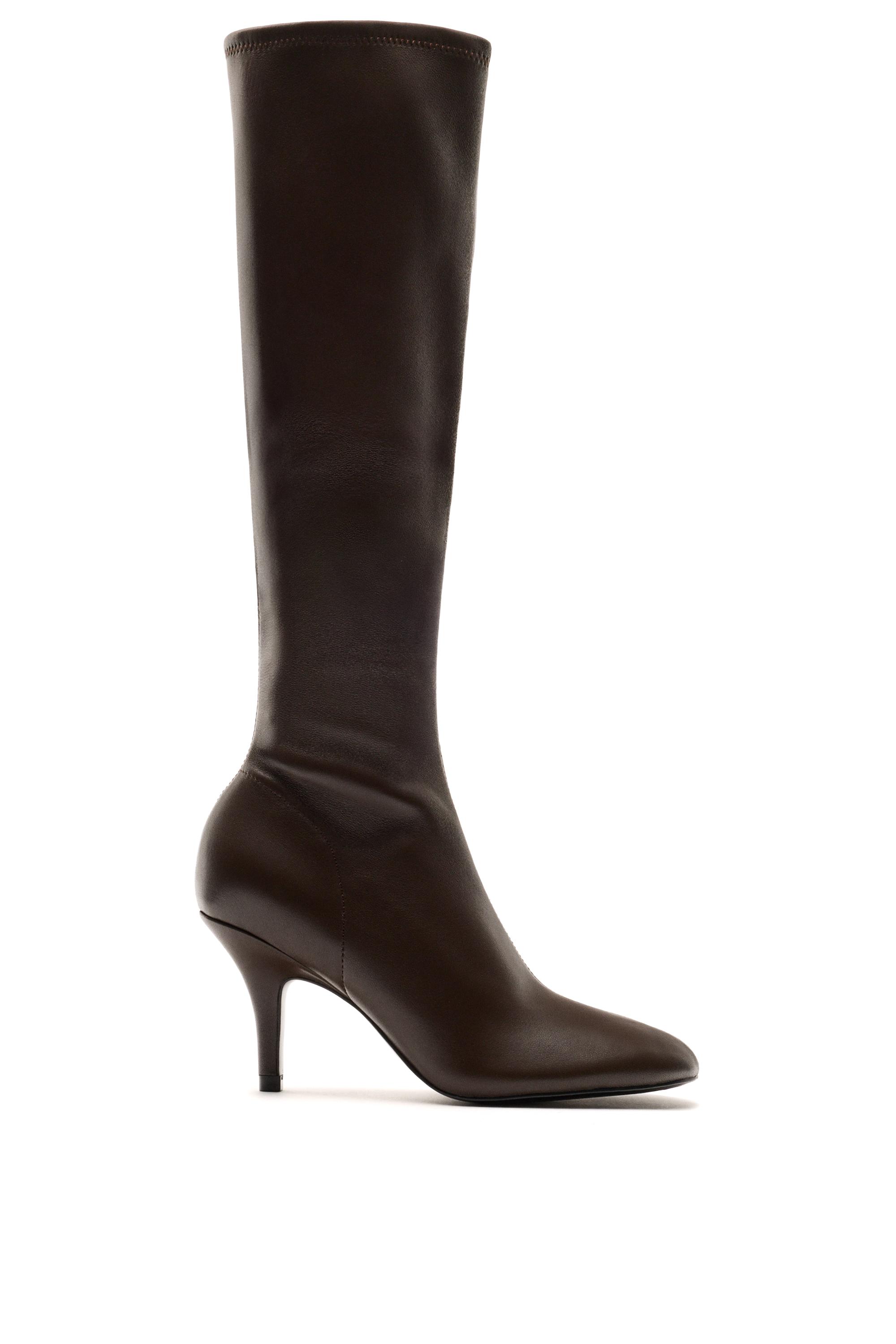 Elastic leather heeled boot - LIMITED EDITION