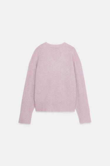 BRUSHED EFFECT KNIT SWEATER - Mauve by Zara - Image 5
