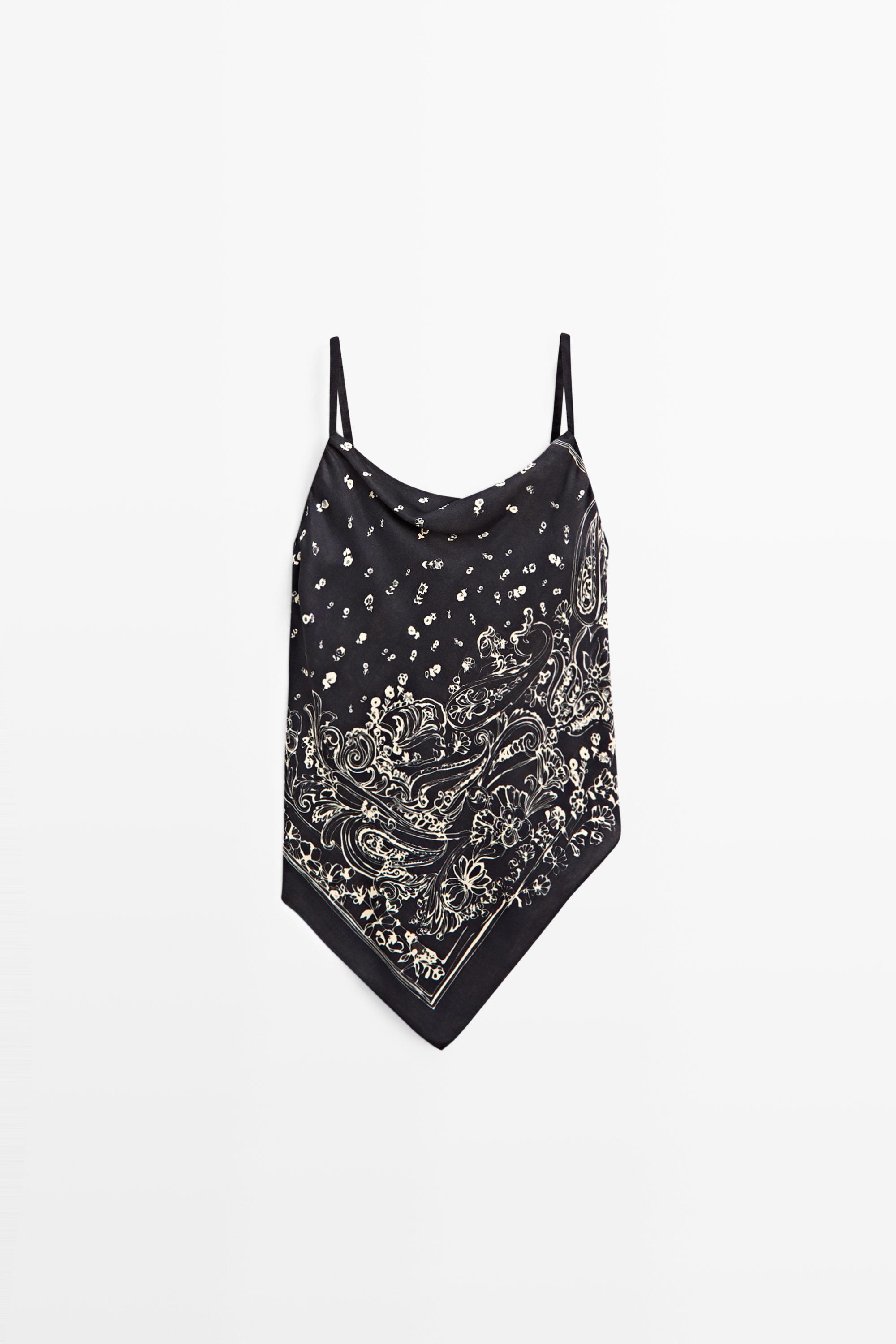 Top fluide motif cachemire