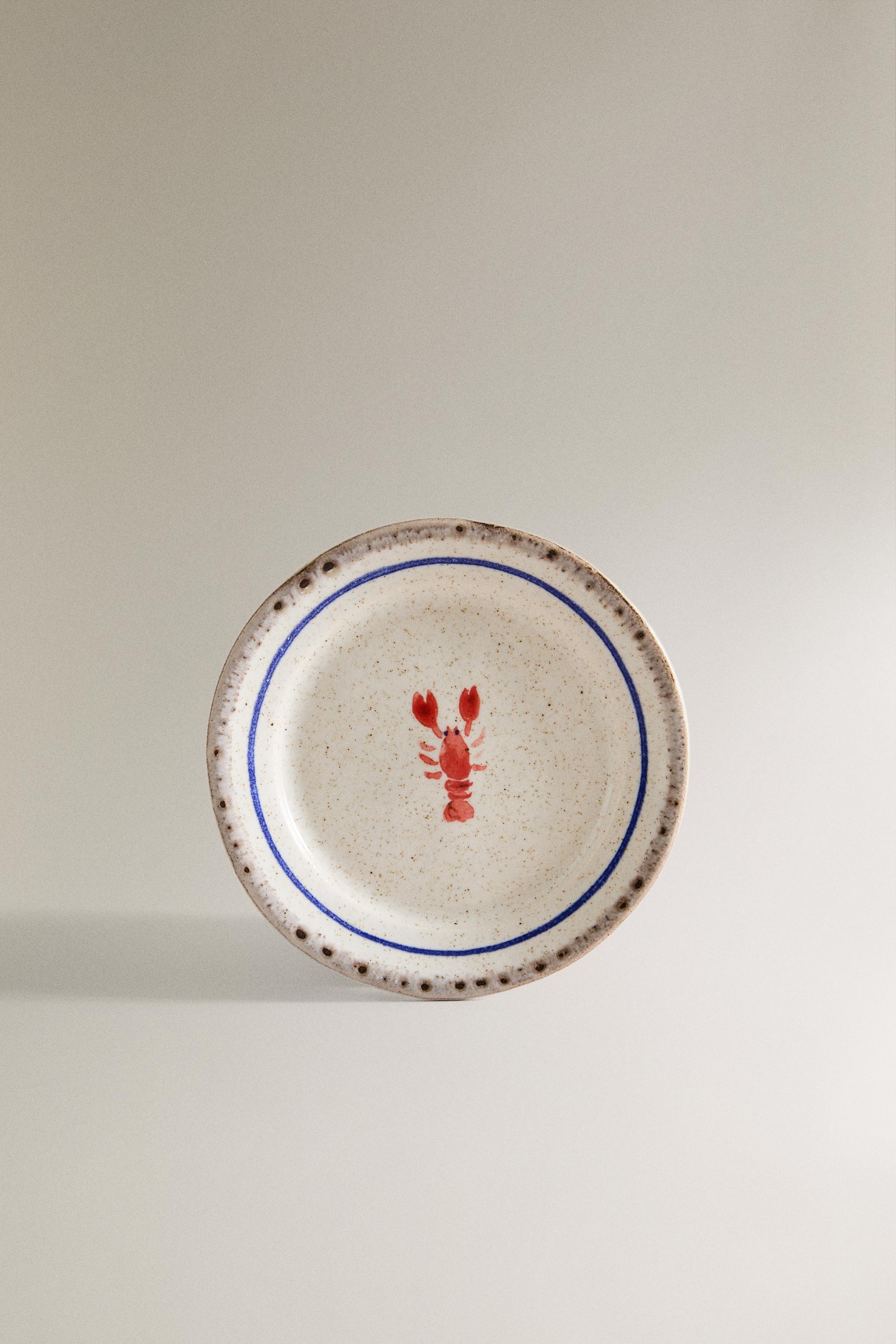 ASSIETTE À PAIN GRÈS POISSON