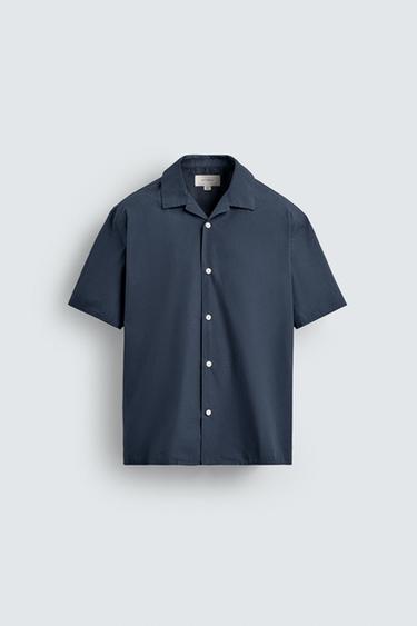 RELAXED FIT POPLIN SHIRT - Blue by Zara