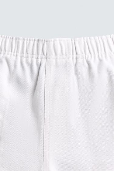 TEXTURED RELAXED FIT BERMUDA SHORTS - White by Zara - Image 8