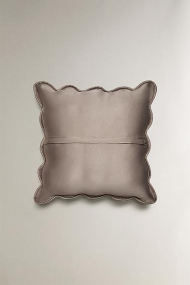 QUILTED CUSHION COVER WITH RAISED DESIGN - Brown / Taupe by Zara - Image 2