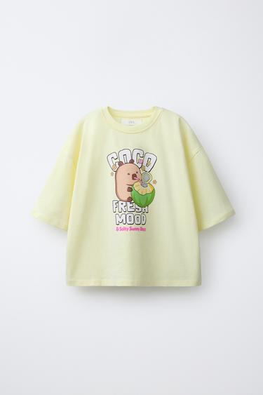 CAPYBARA CAPYFUN © PRINT T-SHIRT - Lime by Zara