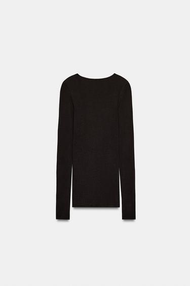 SUPIMA® LONG SLEEVE T-SHIRT - Chocolate by Zara - Image 5