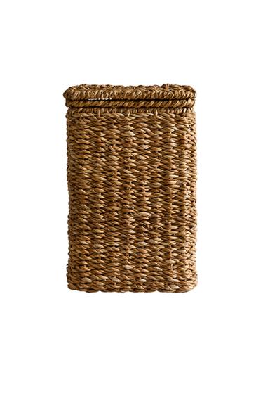 SQUARE BATHROOM BIN - Light beige by Zara