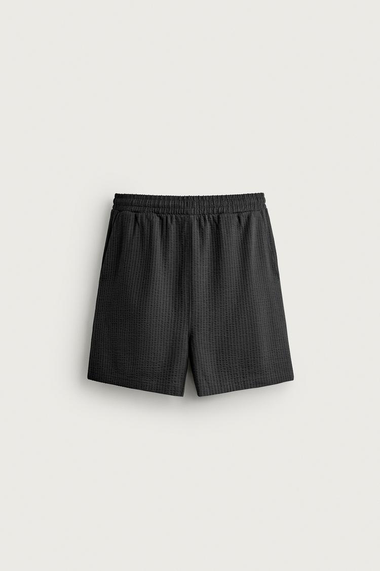 Bermuda regular fit seersucker confort