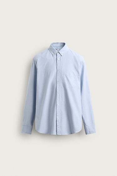 CAMISA REGULAR FIT OXFORD - Celeste de Zara