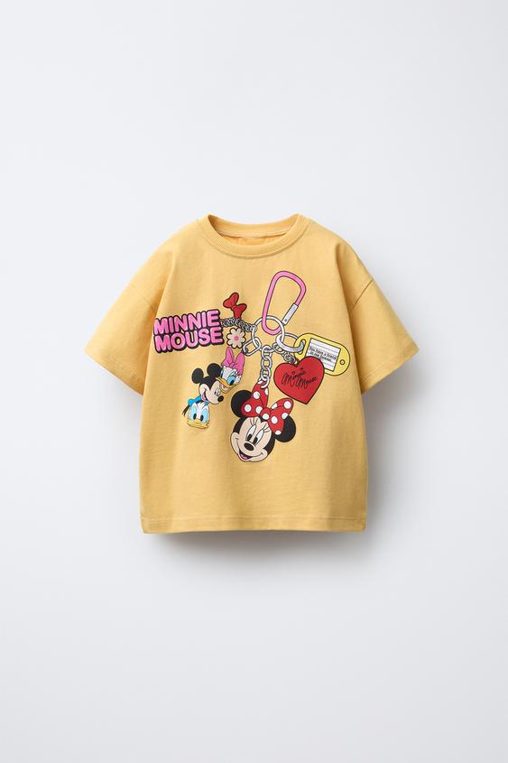 MINNIE MOUSE AND FRIENDS KEYRING T-SHIRT © DISNEY Yellow ZARA