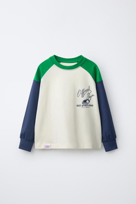 CAMISETA ESTAMPADA COLOR BLOCK - Cru da Zara - Imagem 0