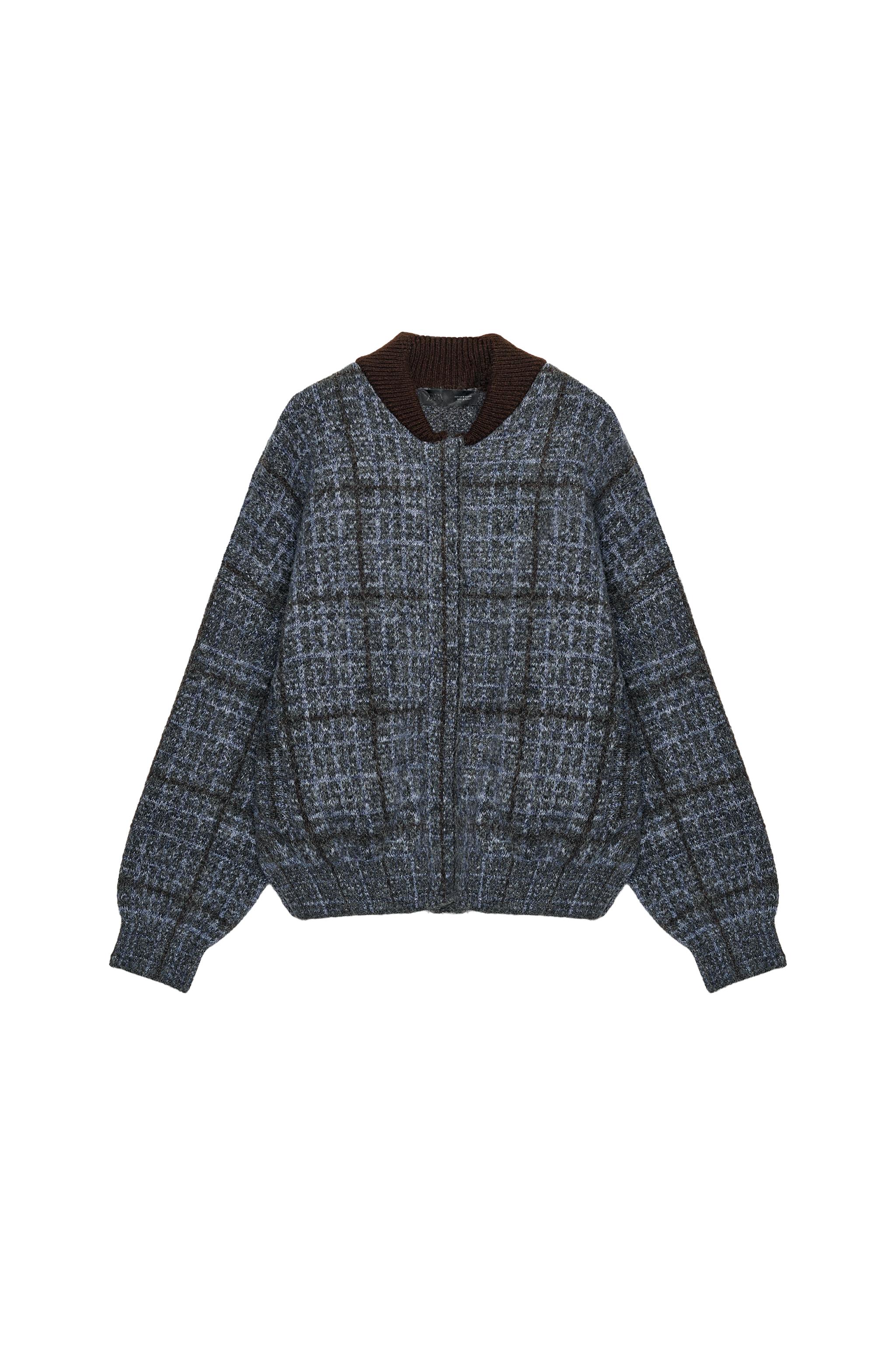 チェック柄ニットボンバージャケット - マルチカラ― | ZARA Japan / 日本