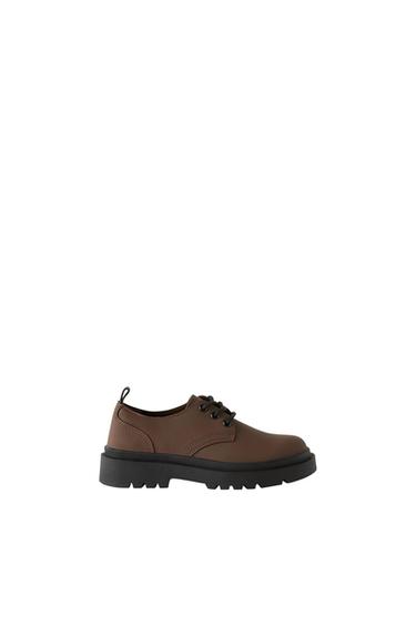 RUBBERISED DERBY SHOES