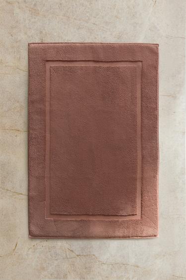 Zara 防滑柔軟毛巾佈浴室地墊 - 玫瑰紅色