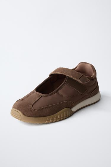 SPORTS BALLET FLATS - Brown by Zara - Image 2