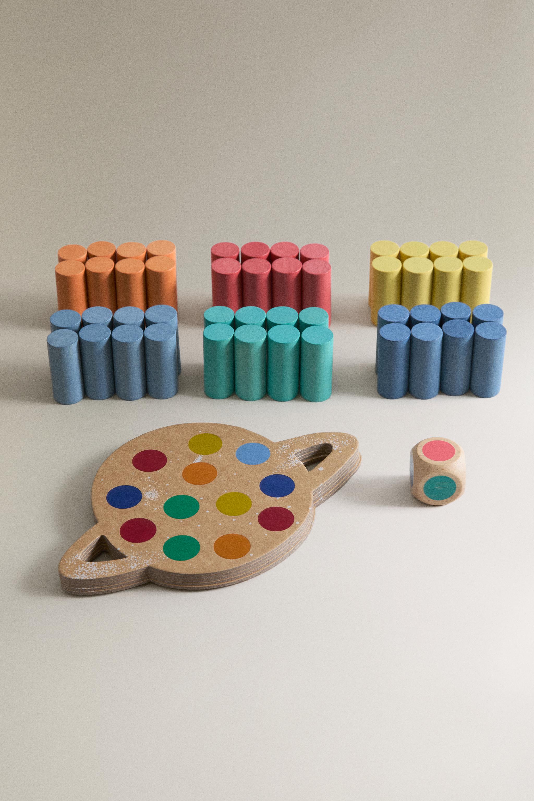 KIDS' SPACE STACKING CONSTRUCTION TOY — Multicolored