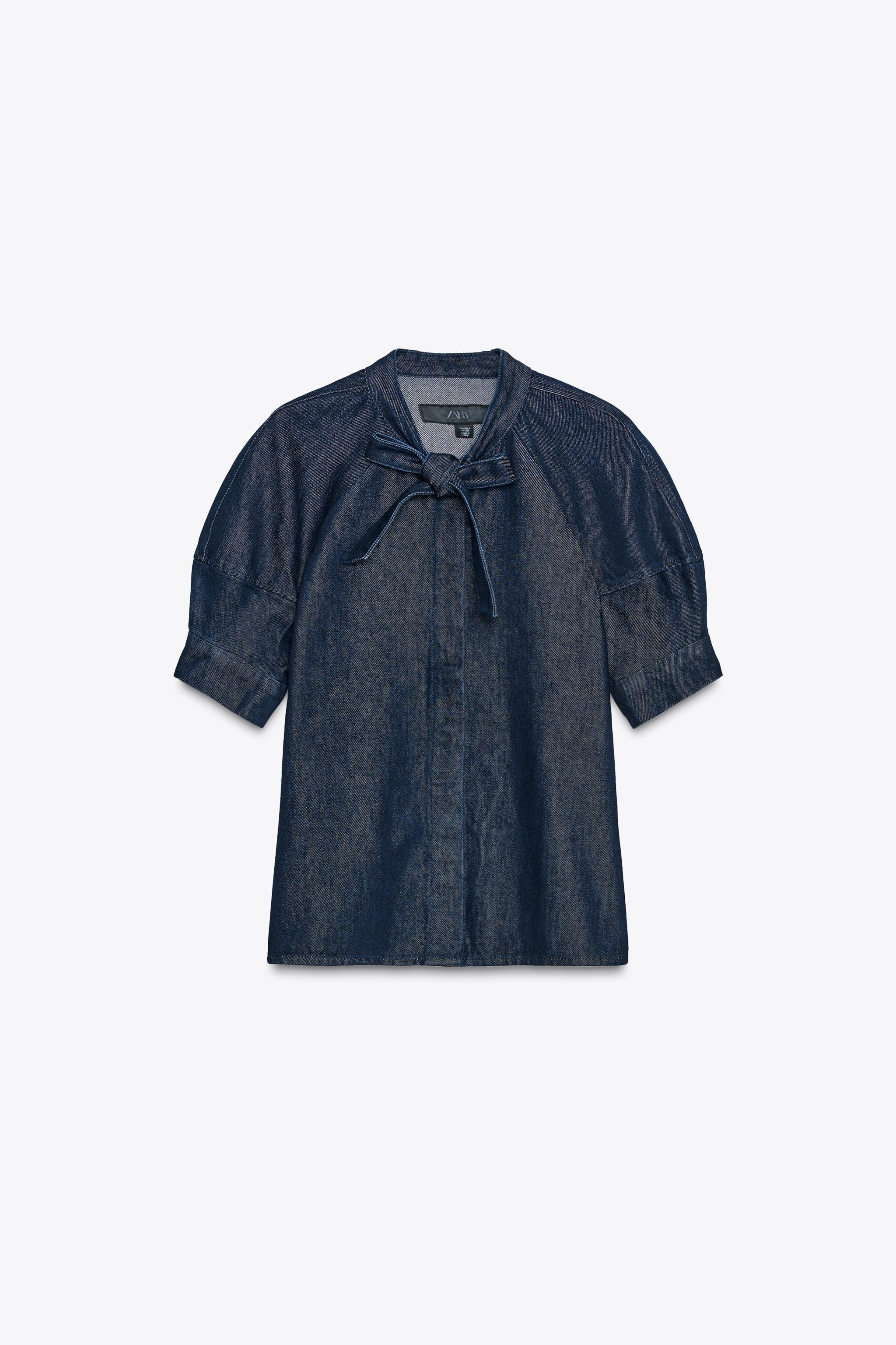 CHEMISE EN JEAN À LACETS ZW COLLECTION