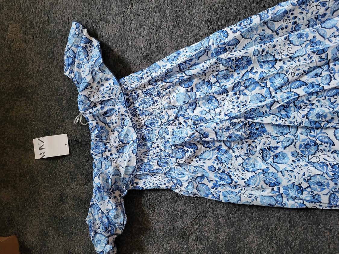 FLORAL PRINT OFF-THE-SHOULDER DRESS - Image 6
