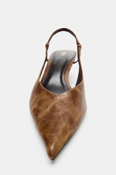 DISTRESSED FINISH SHOES - Brown by Zara