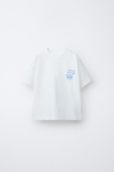 ФУТБОЛКА С ПРИНТОМ — БЕЛЫЙ от Zara