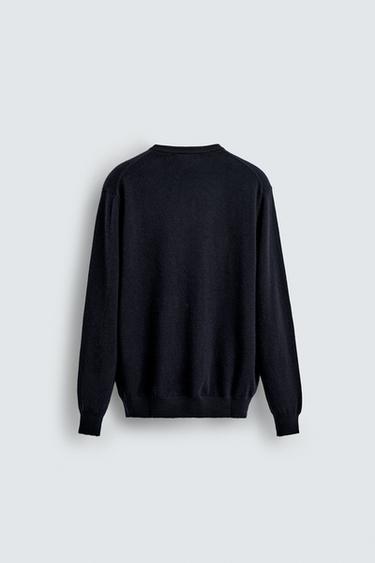 100% CASHMERE SWEATER - Navy blue by Zara - Image 1