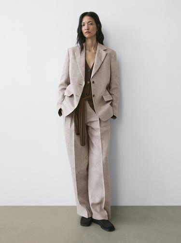 Zara Linen suit trousers - Beige