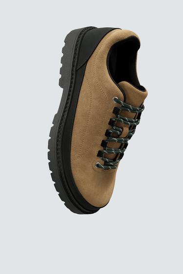 CONTRAST LEATHER SHOES - Beige by Zara - Image 3