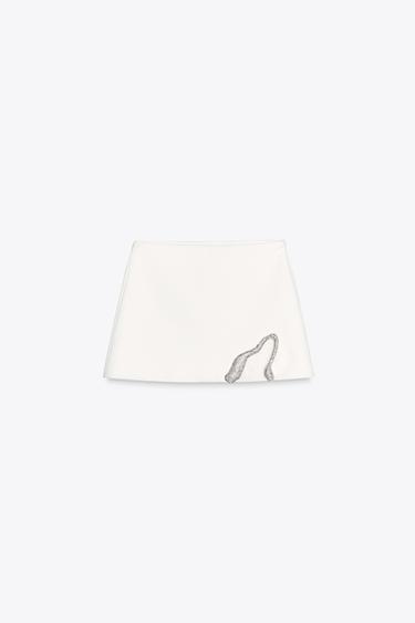 JEWEL MINI SKIRT - Oyster-white by Zara - Image 4