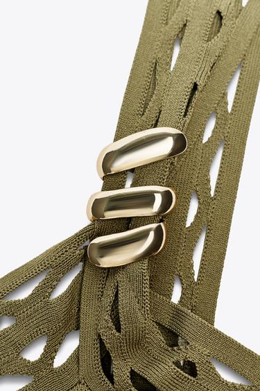 ASYMMETRIC KNIT TOP - Green by Zara - Image 6