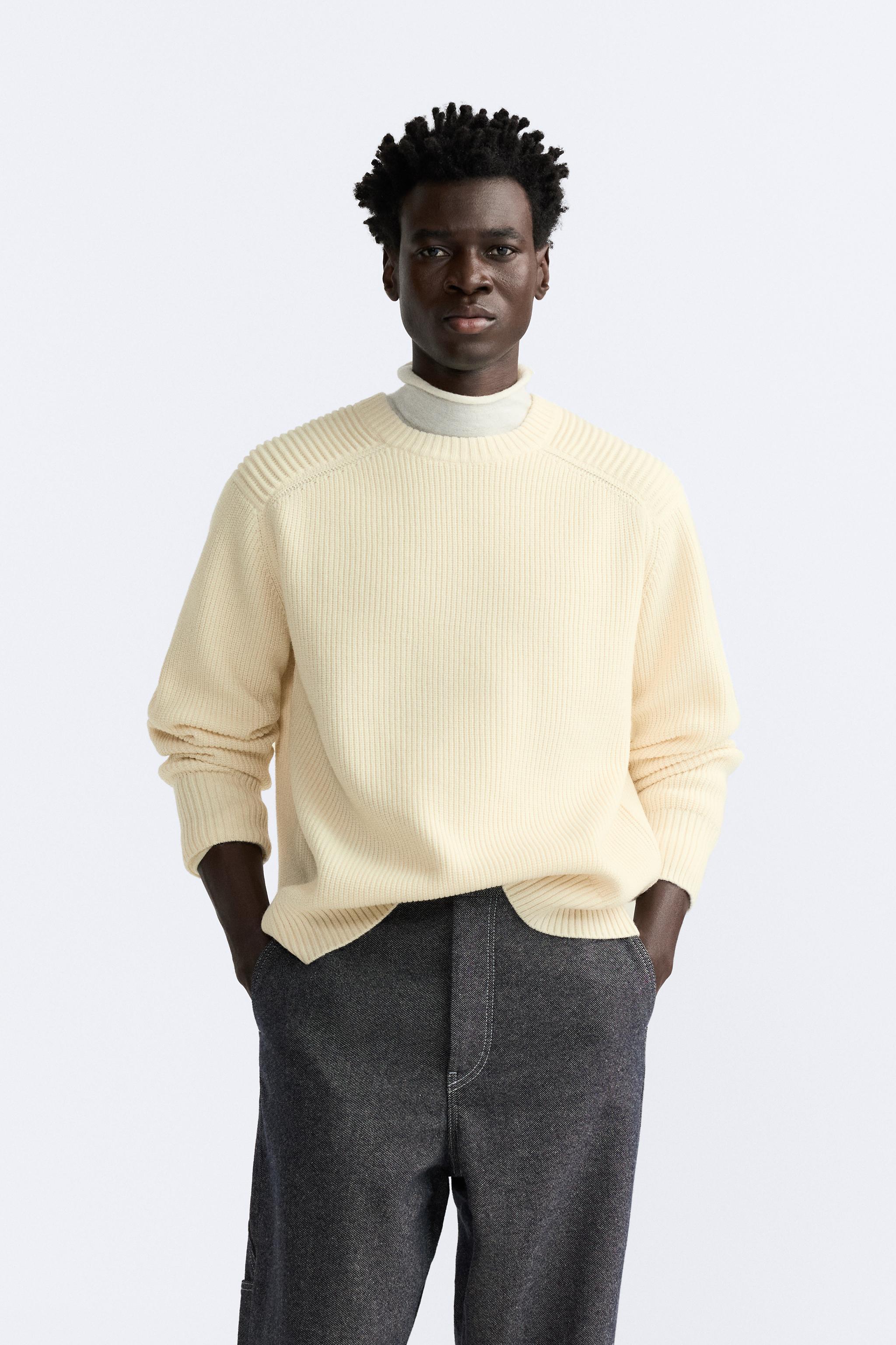 Men s White Jumpers ZARA Egypt