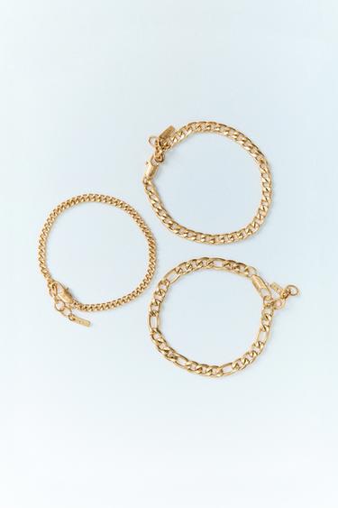 LOT DE 3 BRACELETS CHAÎNE À MAILLONS - Doré de Zara - Image 5