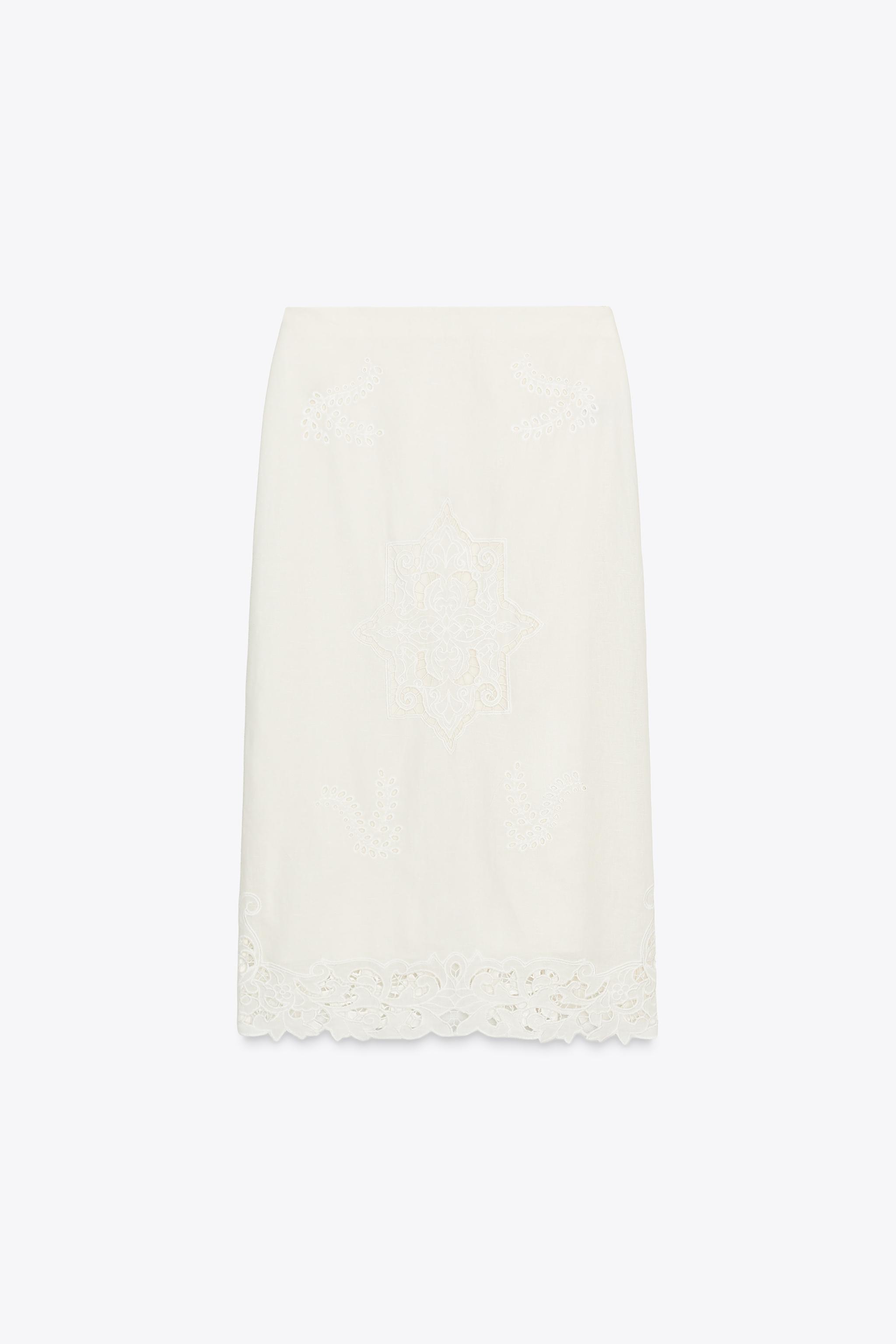 ZW COLLECTION EMBROIDERED EYELET SKIRT