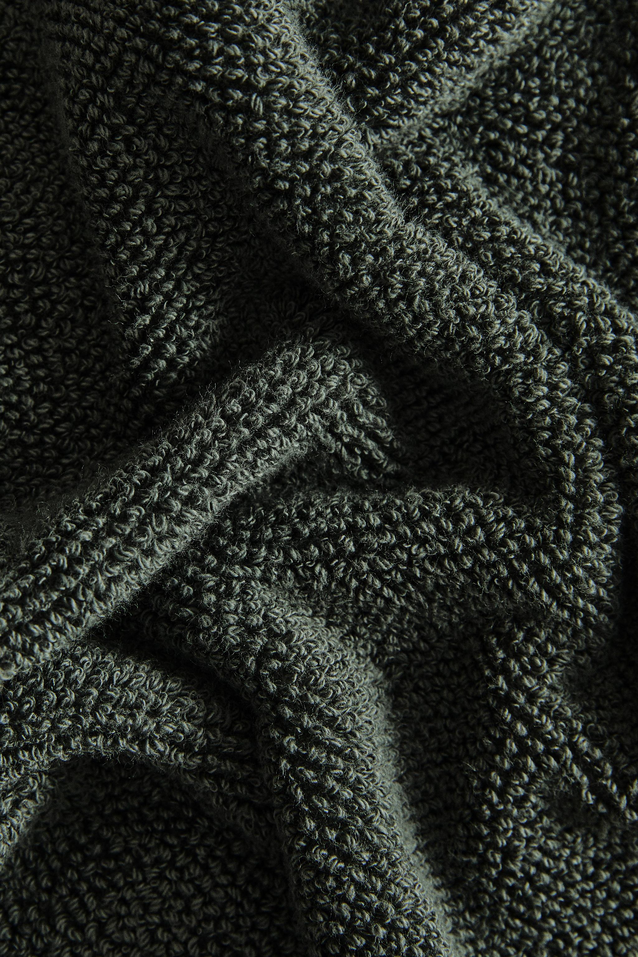 RICE STITCH COTTON BATH TOWEL