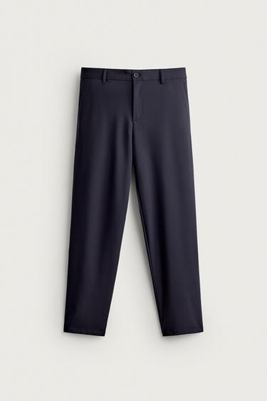 TECHNICAL COMFORT TROUSERS - Navy blue by Zara
