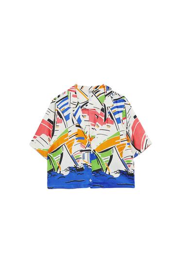 PRINTED CROPPED SHIRT