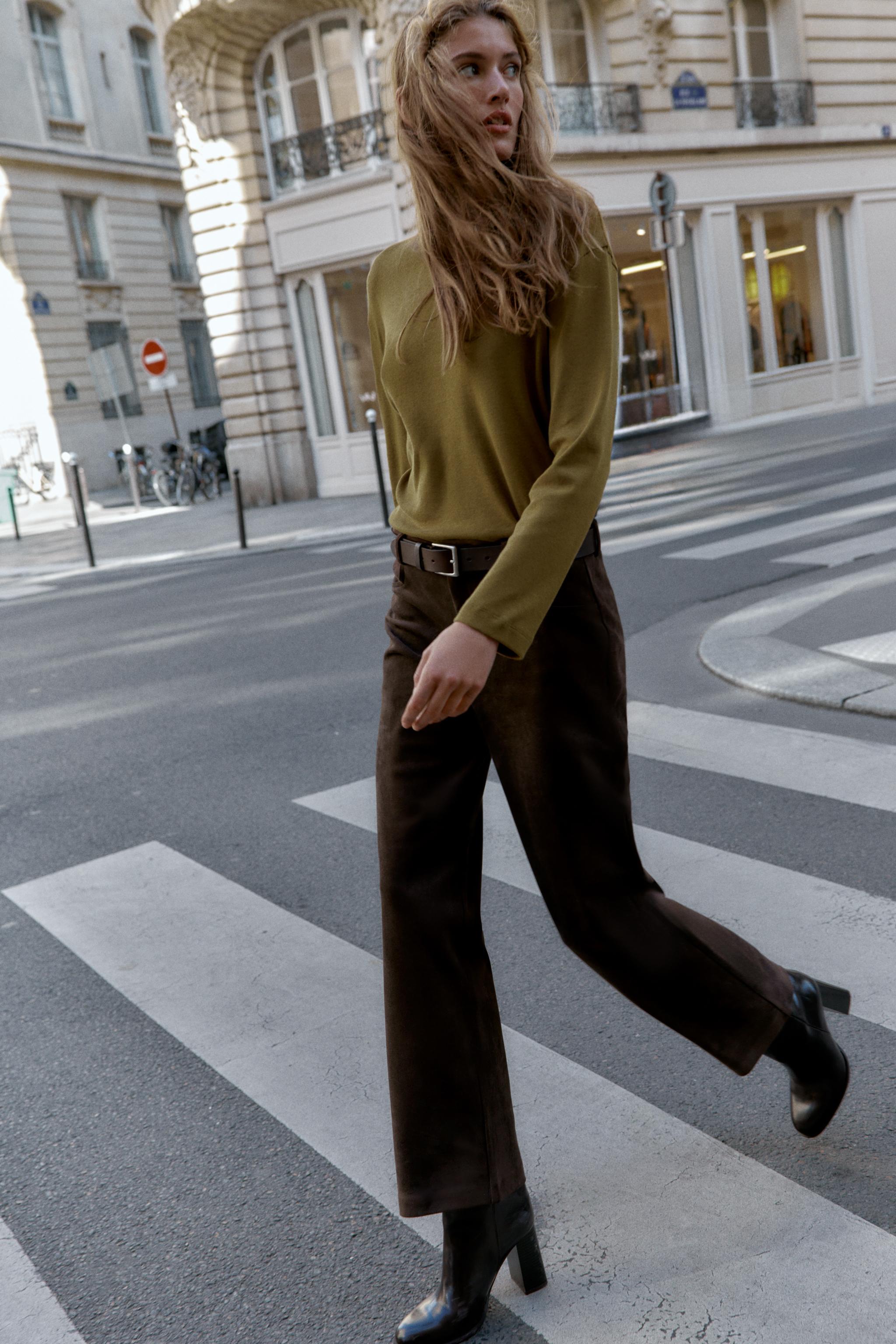 RIB KNIT LONG SLEEVE T-SHIRT