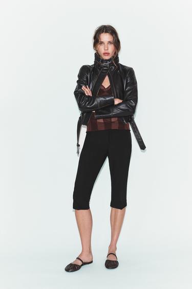 BAILARINA PIEL DESTALONADA - Marrón de Zara - Imagen 0