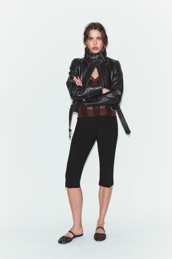 LEATHER SLINGBACK BALLET FLATS