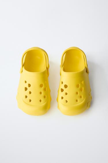 RUBBERISED SPORTY CLOGS - Yellow by Zara - Image 3