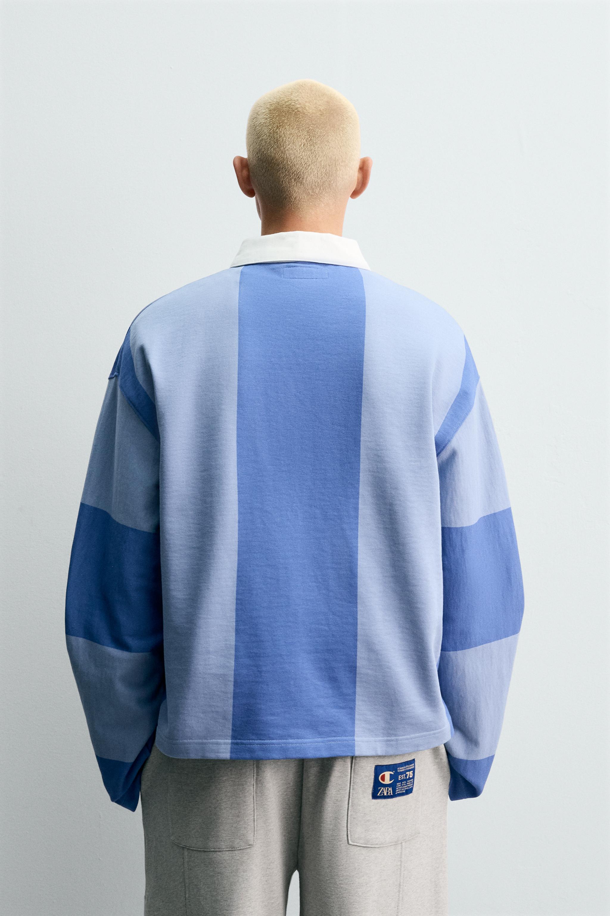 CHAMPION ® X ZARA COLOUR BLOCK POLO SHIRT - Blue | ZARA Spain